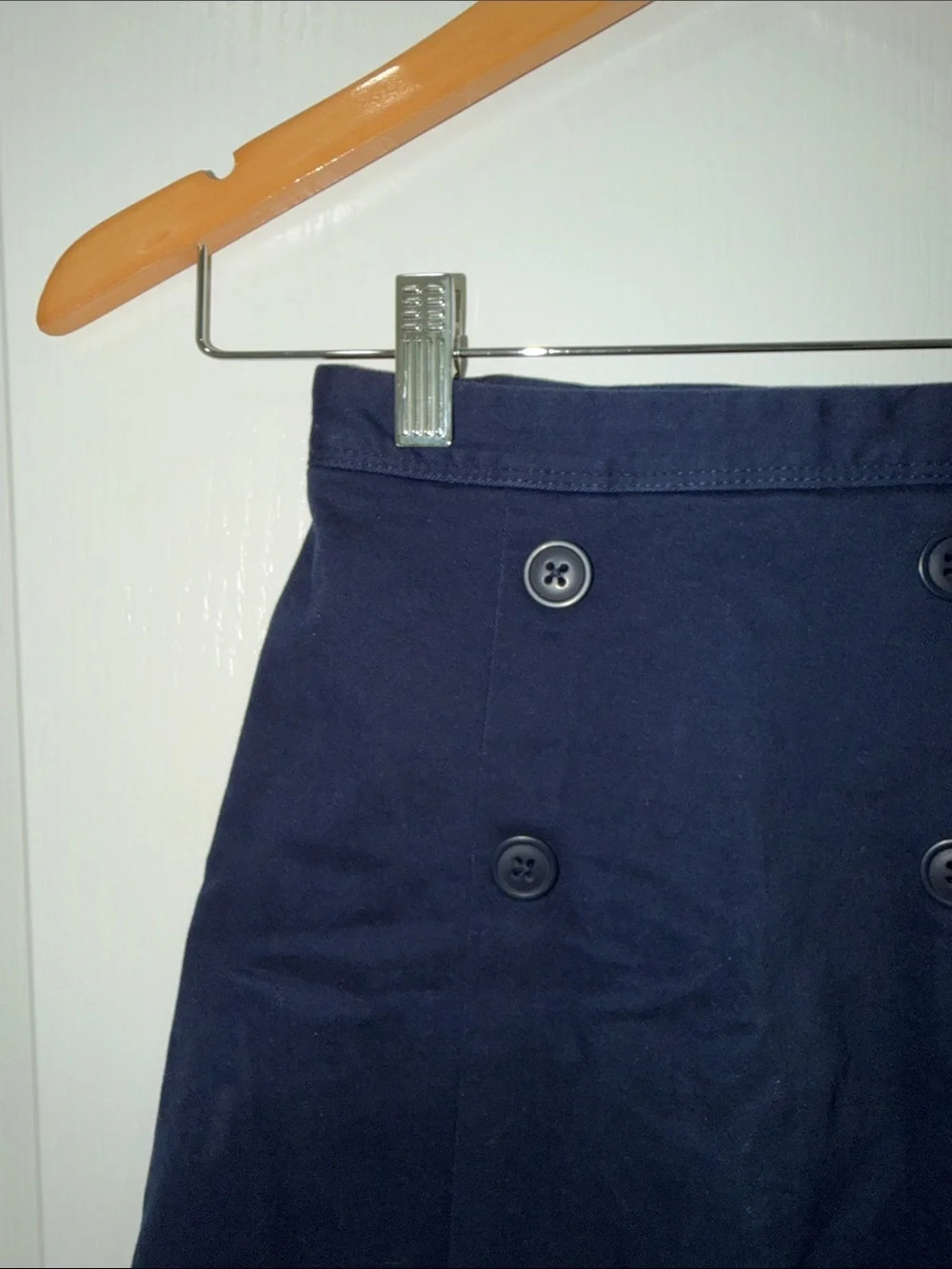 The Children’s Place Classic Navy Button-Front A-Line Skirt size 6x/7 NWT
